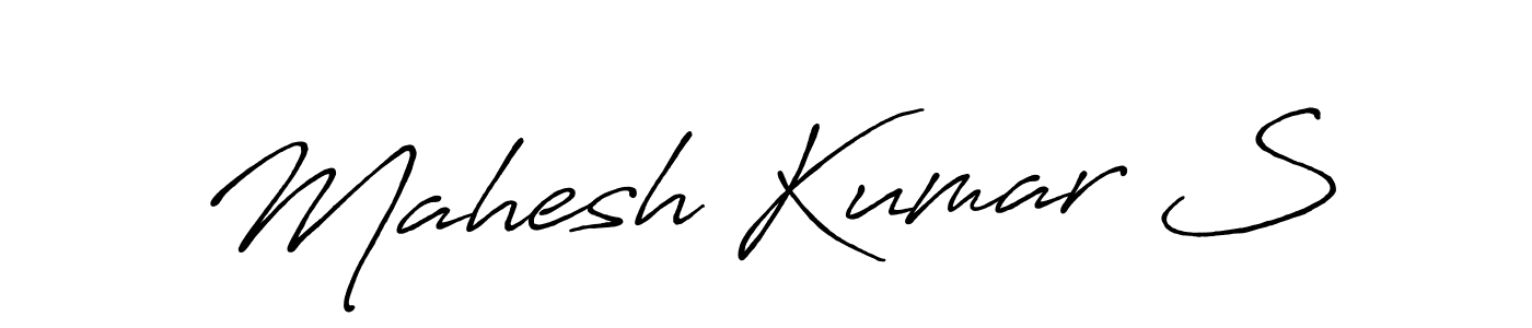 How to make Mahesh Kumar S signature? Antro_Vectra_Bolder is a professional autograph style. Create handwritten signature for Mahesh Kumar S name. Mahesh Kumar S signature style 7 images and pictures png