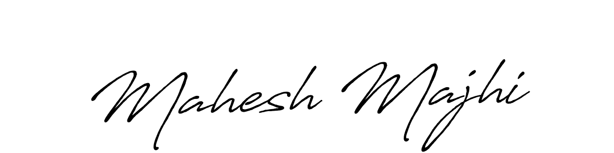 How to make Mahesh Majhi name signature. Use Antro_Vectra_Bolder style for creating short signs online. This is the latest handwritten sign. Mahesh Majhi signature style 7 images and pictures png