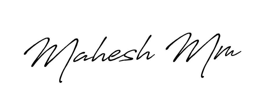 Create a beautiful signature design for name Mahesh Mm. With this signature (Antro_Vectra_Bolder) fonts, you can make a handwritten signature for free. Mahesh Mm signature style 7 images and pictures png