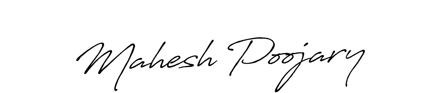 Design your own signature with our free online signature maker. With this signature software, you can create a handwritten (Antro_Vectra_Bolder) signature for name Mahesh Poojary. Mahesh Poojary signature style 7 images and pictures png