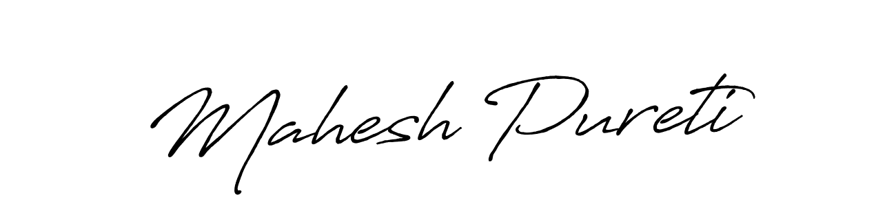 This is the best signature style for the Mahesh Pureti name. Also you like these signature font (Antro_Vectra_Bolder). Mix name signature. Mahesh Pureti signature style 7 images and pictures png