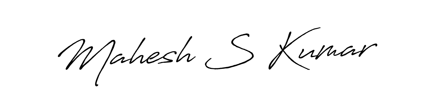 You should practise on your own different ways (Antro_Vectra_Bolder) to write your name (Mahesh S Kumar) in signature. don't let someone else do it for you. Mahesh S Kumar signature style 7 images and pictures png