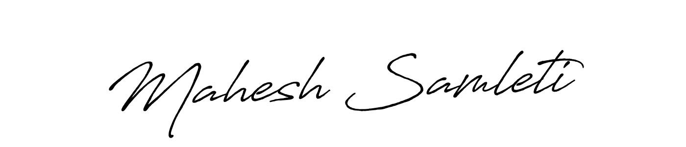 Create a beautiful signature design for name Mahesh Samleti. With this signature (Antro_Vectra_Bolder) fonts, you can make a handwritten signature for free. Mahesh Samleti signature style 7 images and pictures png