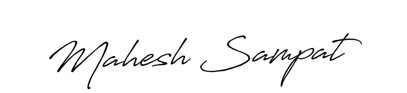 How to make Mahesh Sampat name signature. Use Antro_Vectra_Bolder style for creating short signs online. This is the latest handwritten sign. Mahesh Sampat signature style 7 images and pictures png