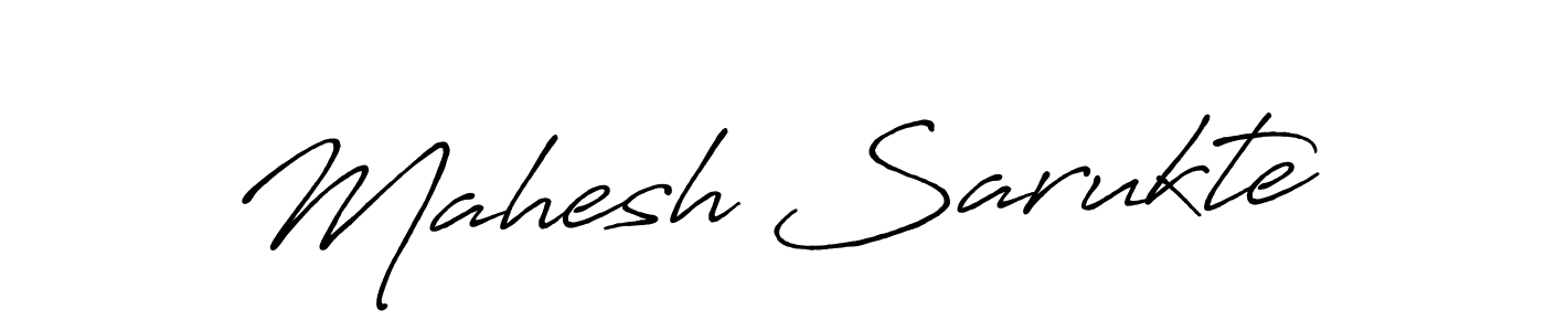 Make a beautiful signature design for name Mahesh Sarukte. With this signature (Antro_Vectra_Bolder) style, you can create a handwritten signature for free. Mahesh Sarukte signature style 7 images and pictures png