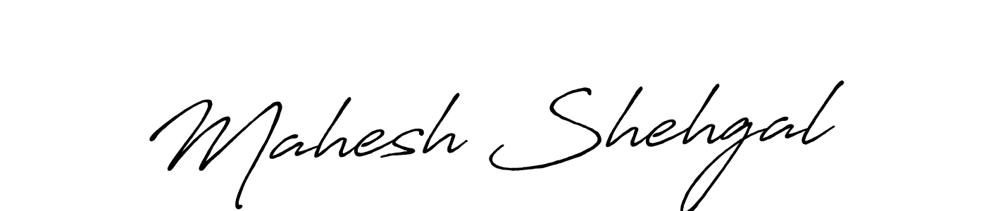 Create a beautiful signature design for name Mahesh Shehgal. With this signature (Antro_Vectra_Bolder) fonts, you can make a handwritten signature for free. Mahesh Shehgal signature style 7 images and pictures png