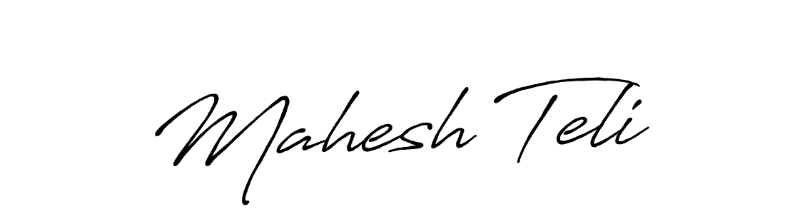 Also You can easily find your signature by using the search form. We will create Mahesh Teli name handwritten signature images for you free of cost using Antro_Vectra_Bolder sign style. Mahesh Teli signature style 7 images and pictures png