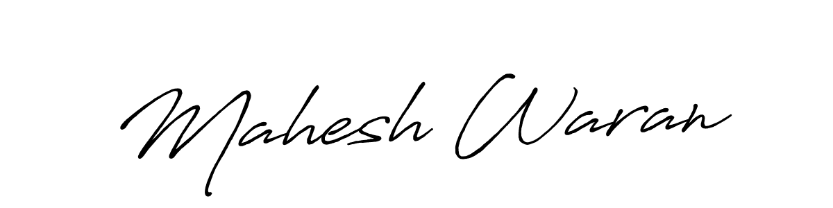 The best way (Antro_Vectra_Bolder) to make a short signature is to pick only two or three words in your name. The name Mahesh Waran include a total of six letters. For converting this name. Mahesh Waran signature style 7 images and pictures png