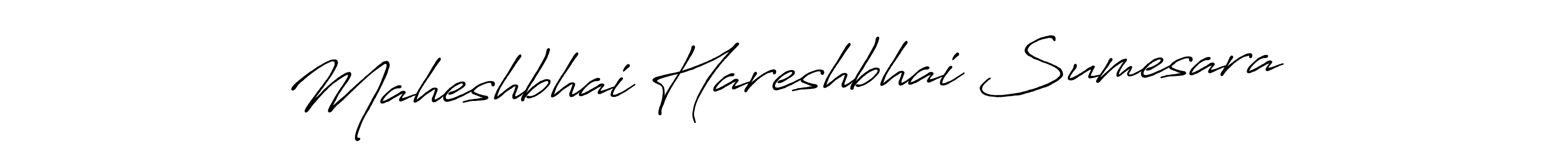 Create a beautiful signature design for name Maheshbhai Hareshbhai Sumesara. With this signature (Antro_Vectra_Bolder) fonts, you can make a handwritten signature for free. Maheshbhai Hareshbhai Sumesara signature style 7 images and pictures png