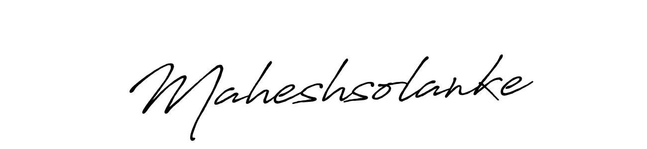 How to make Maheshsolanke name signature. Use Antro_Vectra_Bolder style for creating short signs online. This is the latest handwritten sign. Maheshsolanke signature style 7 images and pictures png
