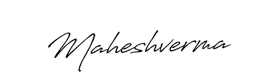 Use a signature maker to create a handwritten signature online. With this signature software, you can design (Antro_Vectra_Bolder) your own signature for name Maheshverma. Maheshverma signature style 7 images and pictures png