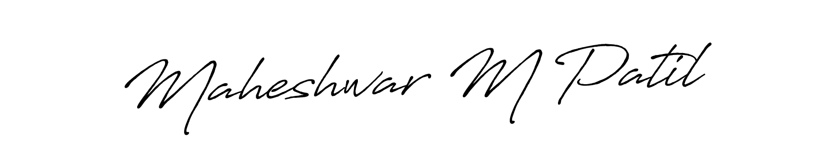 Also You can easily find your signature by using the search form. We will create Maheshwar M Patil name handwritten signature images for you free of cost using Antro_Vectra_Bolder sign style. Maheshwar M Patil signature style 7 images and pictures png