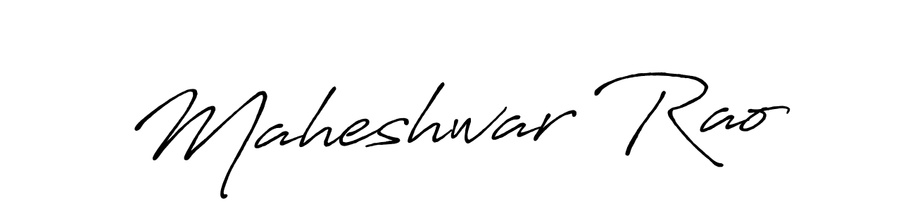 Create a beautiful signature design for name Maheshwar Rao. With this signature (Antro_Vectra_Bolder) fonts, you can make a handwritten signature for free. Maheshwar Rao signature style 7 images and pictures png