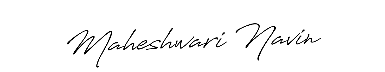 The best way (Antro_Vectra_Bolder) to make a short signature is to pick only two or three words in your name. The name Maheshwari Navin include a total of six letters. For converting this name. Maheshwari Navin signature style 7 images and pictures png