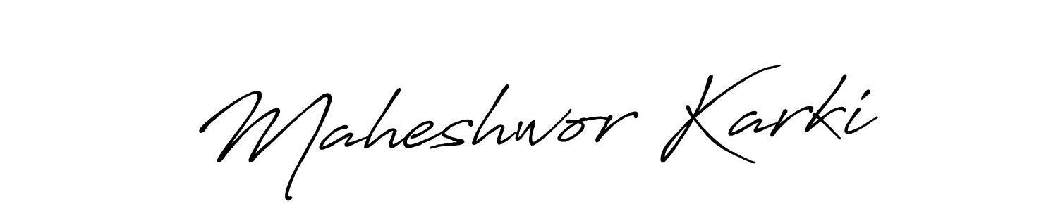 Maheshwor Karki stylish signature style. Best Handwritten Sign (Antro_Vectra_Bolder) for my name. Handwritten Signature Collection Ideas for my name Maheshwor Karki. Maheshwor Karki signature style 7 images and pictures png