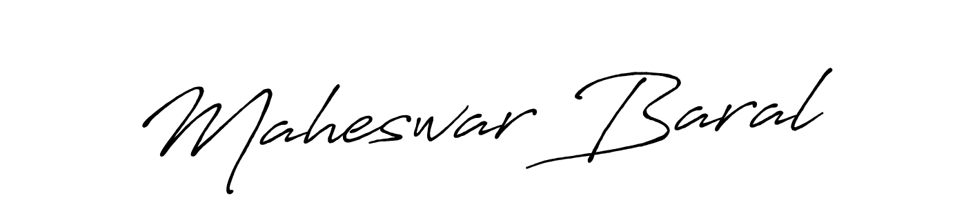 How to make Maheswar Baral signature? Antro_Vectra_Bolder is a professional autograph style. Create handwritten signature for Maheswar Baral name. Maheswar Baral signature style 7 images and pictures png