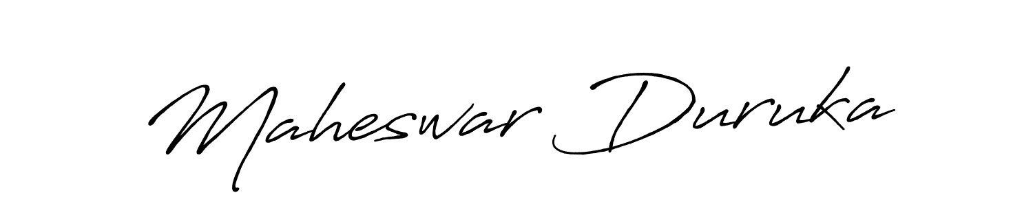 Make a beautiful signature design for name Maheswar Duruka. With this signature (Antro_Vectra_Bolder) style, you can create a handwritten signature for free. Maheswar Duruka signature style 7 images and pictures png