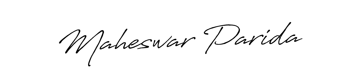 Make a beautiful signature design for name Maheswar Parida. With this signature (Antro_Vectra_Bolder) style, you can create a handwritten signature for free. Maheswar Parida signature style 7 images and pictures png