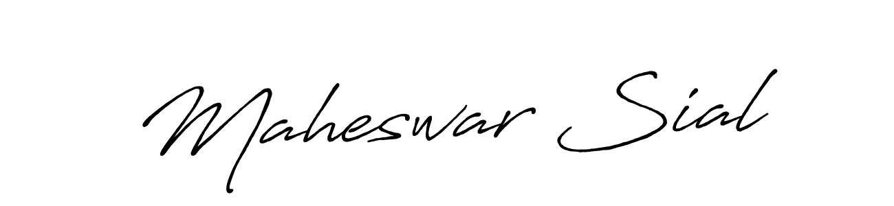 Use a signature maker to create a handwritten signature online. With this signature software, you can design (Antro_Vectra_Bolder) your own signature for name Maheswar Sial. Maheswar Sial signature style 7 images and pictures png
