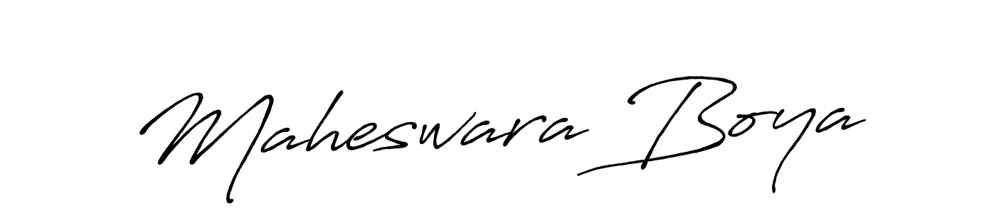 Design your own signature with our free online signature maker. With this signature software, you can create a handwritten (Antro_Vectra_Bolder) signature for name Maheswara Boya. Maheswara Boya signature style 7 images and pictures png