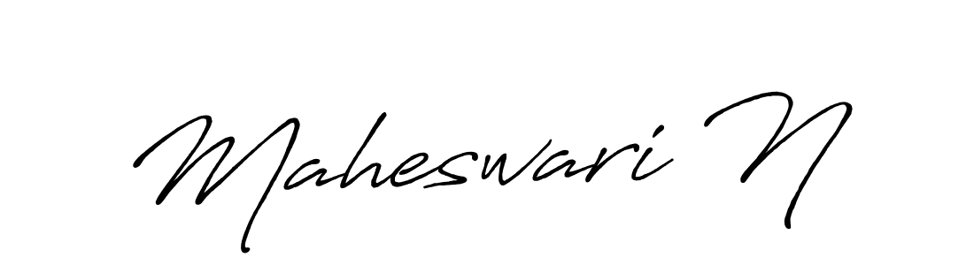 It looks lik you need a new signature style for name Maheswari N. Design unique handwritten (Antro_Vectra_Bolder) signature with our free signature maker in just a few clicks. Maheswari N signature style 7 images and pictures png