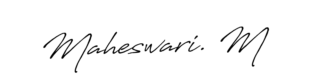 Make a beautiful signature design for name Maheswari. M. Use this online signature maker to create a handwritten signature for free. Maheswari. M signature style 7 images and pictures png