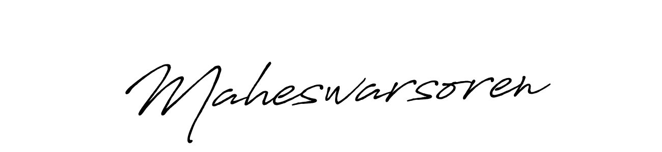 Make a beautiful signature design for name Maheswarsoren. With this signature (Antro_Vectra_Bolder) style, you can create a handwritten signature for free. Maheswarsoren signature style 7 images and pictures png