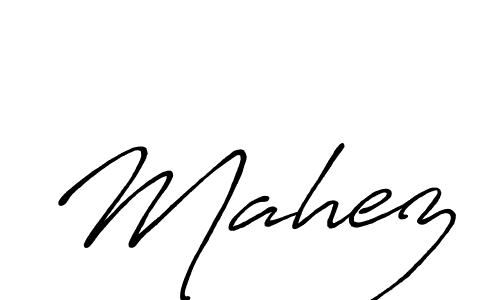 How to make Mahez name signature. Use Antro_Vectra_Bolder style for creating short signs online. This is the latest handwritten sign. Mahez signature style 7 images and pictures png