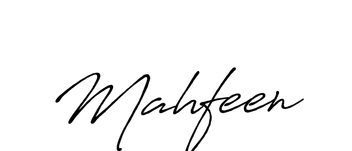 Create a beautiful signature design for name Mahfeen. With this signature (Antro_Vectra_Bolder) fonts, you can make a handwritten signature for free. Mahfeen signature style 7 images and pictures png