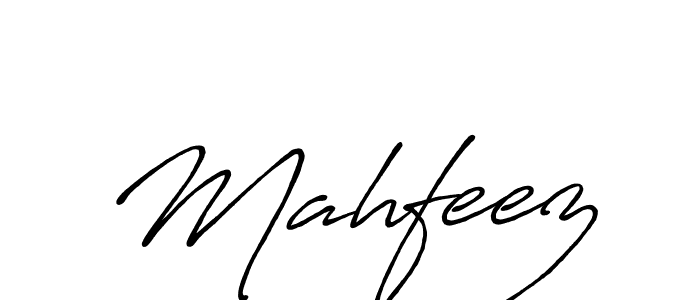 Make a beautiful signature design for name Mahfeez. With this signature (Antro_Vectra_Bolder) style, you can create a handwritten signature for free. Mahfeez signature style 7 images and pictures png