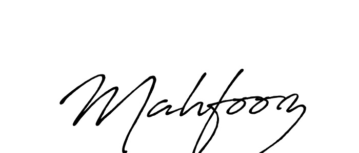 Make a beautiful signature design for name Mahfooz. With this signature (Antro_Vectra_Bolder) style, you can create a handwritten signature for free. Mahfooz signature style 7 images and pictures png