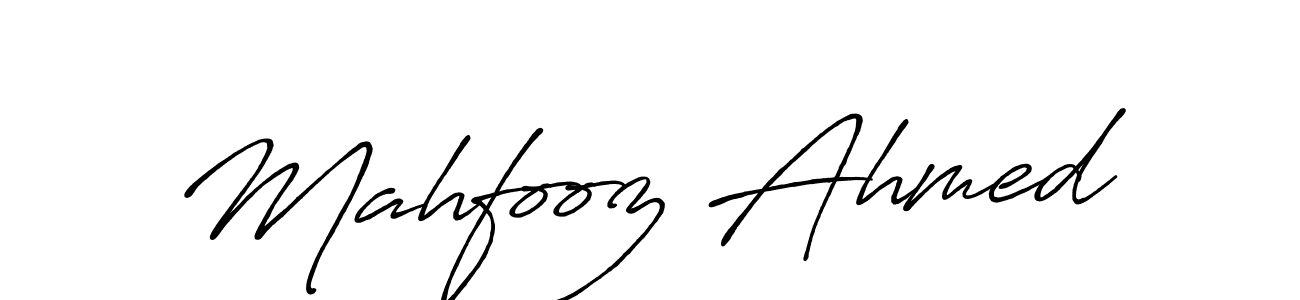 Make a beautiful signature design for name Mahfooz Ahmed. Use this online signature maker to create a handwritten signature for free. Mahfooz Ahmed signature style 7 images and pictures png