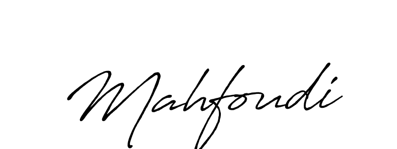 How to make Mahfoudi name signature. Use Antro_Vectra_Bolder style for creating short signs online. This is the latest handwritten sign. Mahfoudi signature style 7 images and pictures png