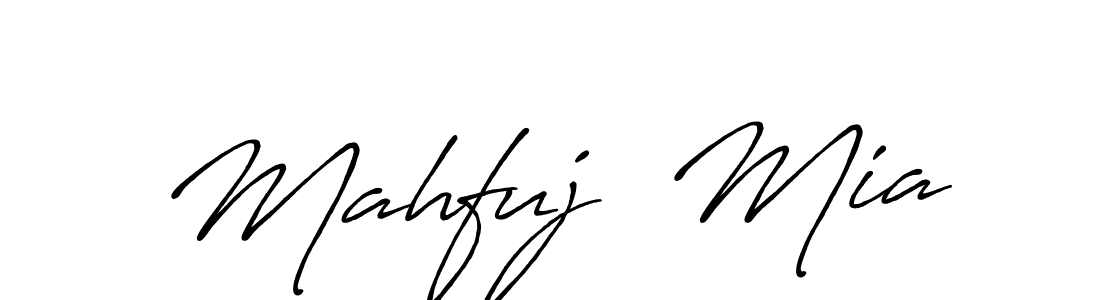 Use a signature maker to create a handwritten signature online. With this signature software, you can design (Antro_Vectra_Bolder) your own signature for name Mahfuj  Mia. Mahfuj  Mia signature style 7 images and pictures png