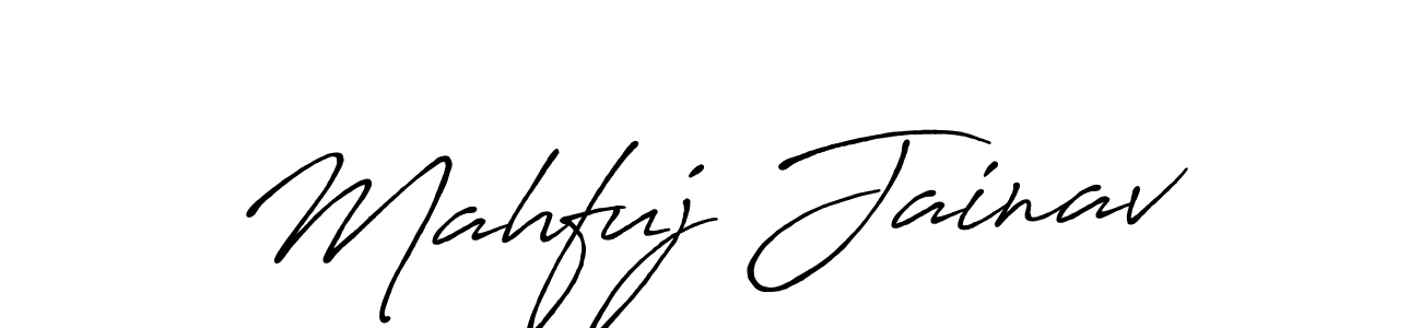 if you are searching for the best signature style for your name Mahfuj Jainav. so please give up your signature search. here we have designed multiple signature styles  using Antro_Vectra_Bolder. Mahfuj Jainav signature style 7 images and pictures png