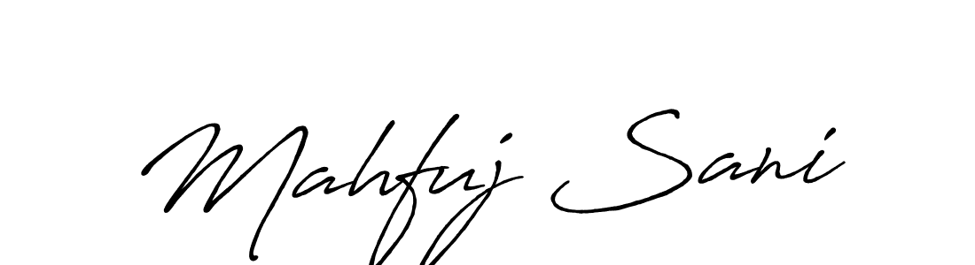 if you are searching for the best signature style for your name Mahfuj Sani. so please give up your signature search. here we have designed multiple signature styles  using Antro_Vectra_Bolder. Mahfuj Sani signature style 7 images and pictures png