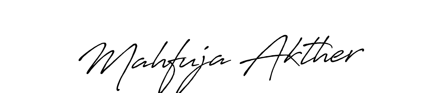 Make a beautiful signature design for name Mahfuja Akther. With this signature (Antro_Vectra_Bolder) style, you can create a handwritten signature for free. Mahfuja Akther signature style 7 images and pictures png