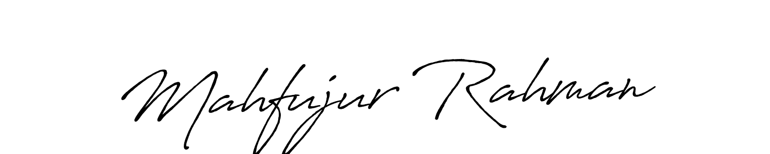 How to make Mahfujur Rahman name signature. Use Antro_Vectra_Bolder style for creating short signs online. This is the latest handwritten sign. Mahfujur Rahman signature style 7 images and pictures png