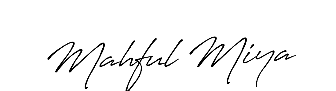Also we have Mahful Miya name is the best signature style. Create professional handwritten signature collection using Antro_Vectra_Bolder autograph style. Mahful Miya signature style 7 images and pictures png