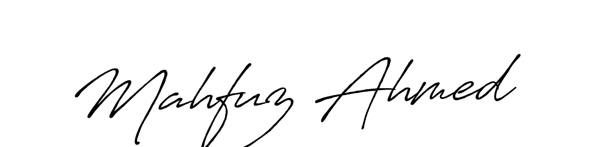 It looks lik you need a new signature style for name Mahfuz Ahmed. Design unique handwritten (Antro_Vectra_Bolder) signature with our free signature maker in just a few clicks. Mahfuz Ahmed signature style 7 images and pictures png