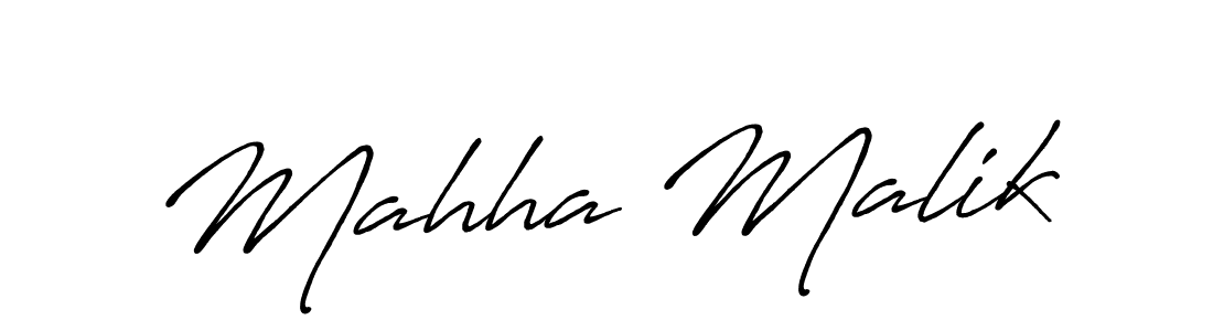 Make a beautiful signature design for name Mahha Malik. With this signature (Antro_Vectra_Bolder) style, you can create a handwritten signature for free. Mahha Malik signature style 7 images and pictures png