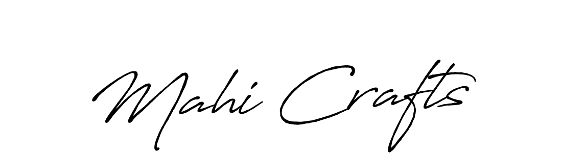 Also we have Mahi Crafts name is the best signature style. Create professional handwritten signature collection using Antro_Vectra_Bolder autograph style. Mahi Crafts signature style 7 images and pictures png