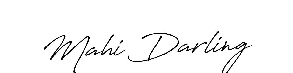 The best way (Antro_Vectra_Bolder) to make a short signature is to pick only two or three words in your name. The name Mahi Darling include a total of six letters. For converting this name. Mahi Darling signature style 7 images and pictures png