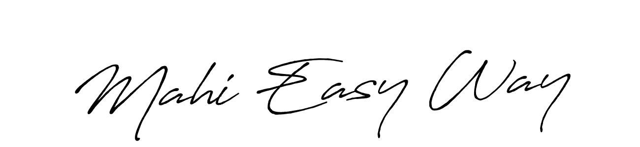 Use a signature maker to create a handwritten signature online. With this signature software, you can design (Antro_Vectra_Bolder) your own signature for name Mahi Easy Way. Mahi Easy Way signature style 7 images and pictures png