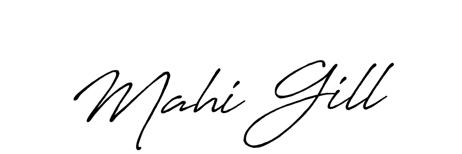 Make a beautiful signature design for name Mahi Gill. With this signature (Antro_Vectra_Bolder) style, you can create a handwritten signature for free. Mahi Gill signature style 7 images and pictures png