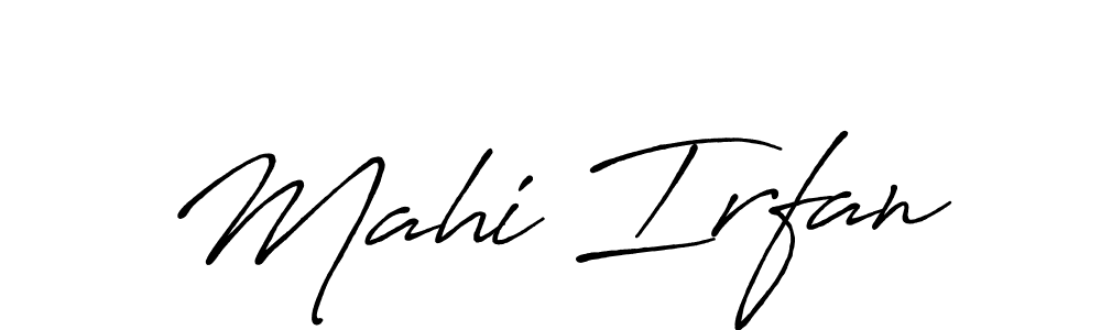 Also we have Mahi Irfan name is the best signature style. Create professional handwritten signature collection using Antro_Vectra_Bolder autograph style. Mahi Irfan signature style 7 images and pictures png