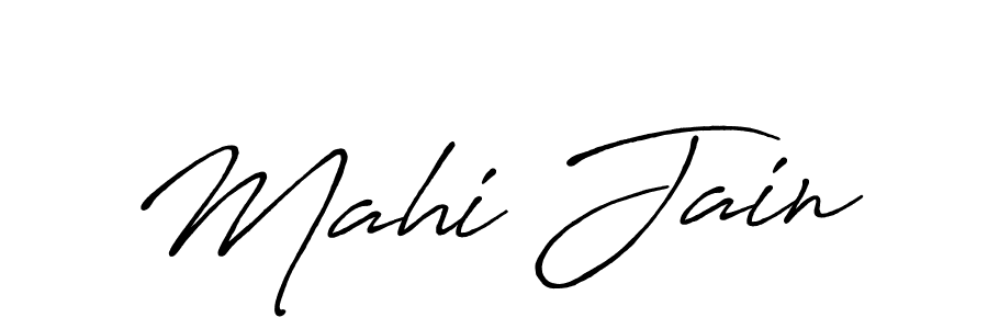 Also You can easily find your signature by using the search form. We will create Mahi Jain name handwritten signature images for you free of cost using Antro_Vectra_Bolder sign style. Mahi Jain signature style 7 images and pictures png