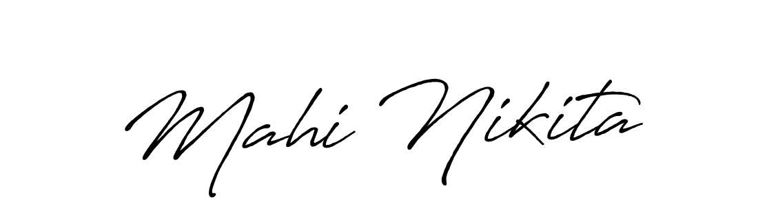 Similarly Antro_Vectra_Bolder is the best handwritten signature design. Signature creator online .You can use it as an online autograph creator for name Mahi Nikita. Mahi Nikita signature style 7 images and pictures png