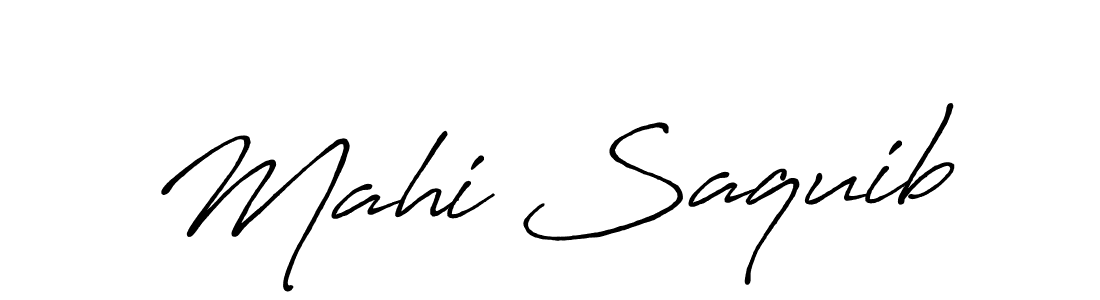 Use a signature maker to create a handwritten signature online. With this signature software, you can design (Antro_Vectra_Bolder) your own signature for name Mahi Saquib. Mahi Saquib signature style 7 images and pictures png