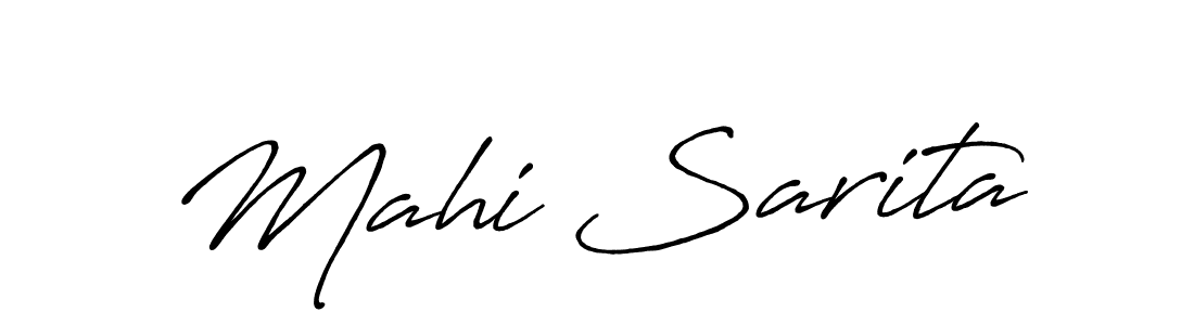 if you are searching for the best signature style for your name Mahi Sarita. so please give up your signature search. here we have designed multiple signature styles  using Antro_Vectra_Bolder. Mahi Sarita signature style 7 images and pictures png
